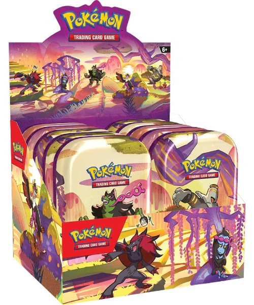 Pokemon TCG Scarlet & Violet Shrouded Fable Mini Tin Display